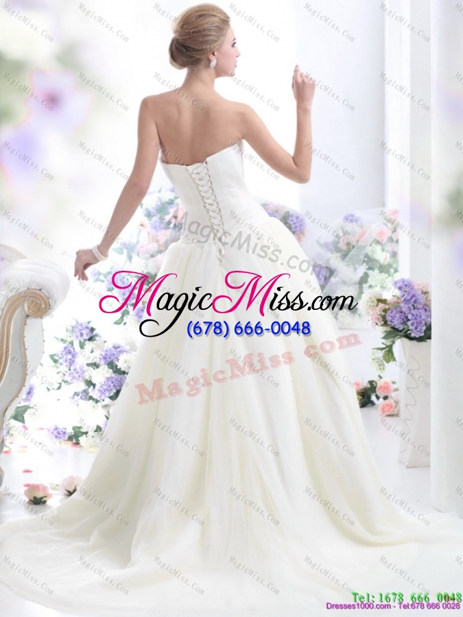 wholesale 2015 simple sweetheart wedding dress with beading