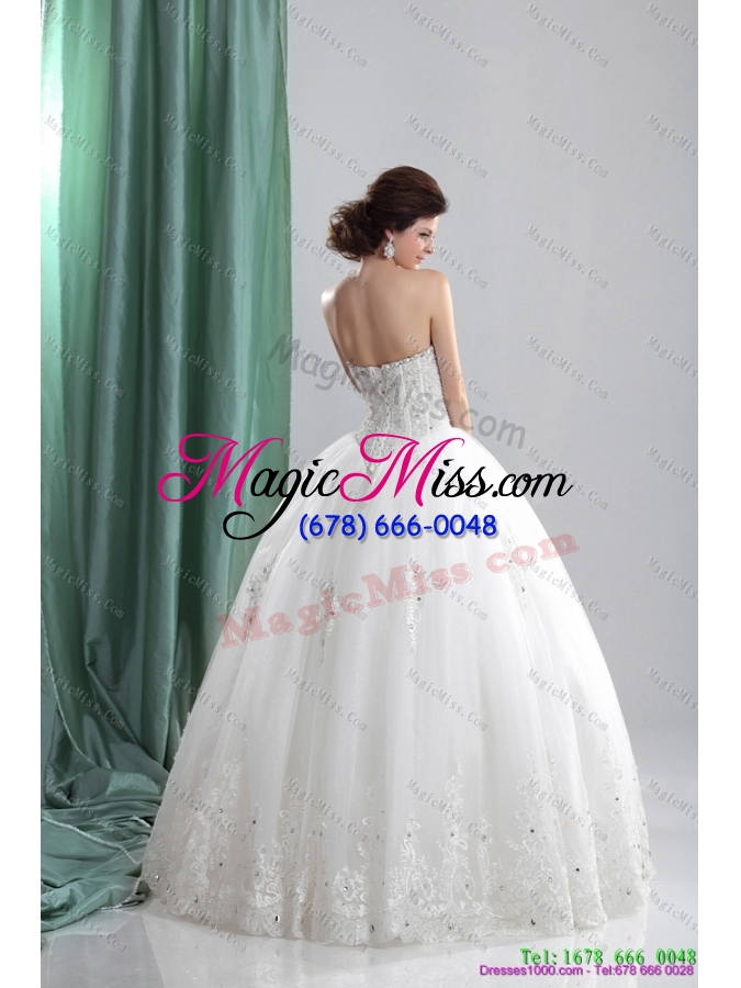 wholesale the super hot 2015 sweetheart wedding dress with beading and lace