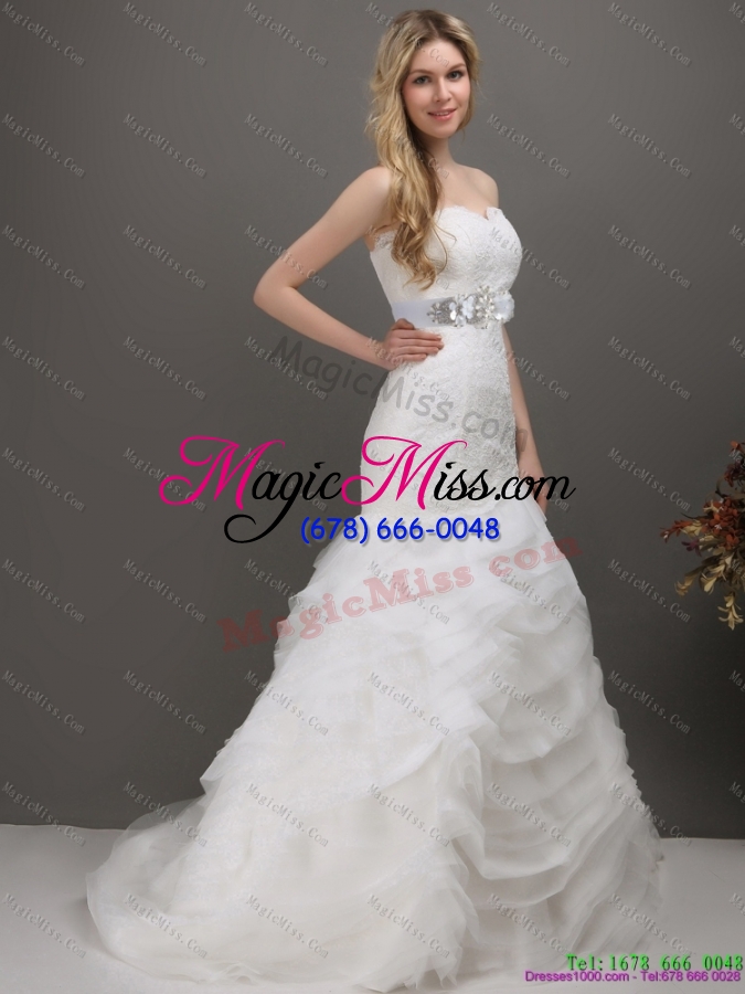 wholesale 2015 fashionable sweetheart wedding dress with lace and appliques