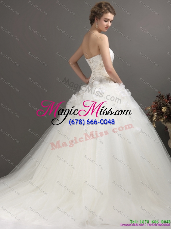 wholesale 2015 elegant sweetheart wedding dress with appliques
