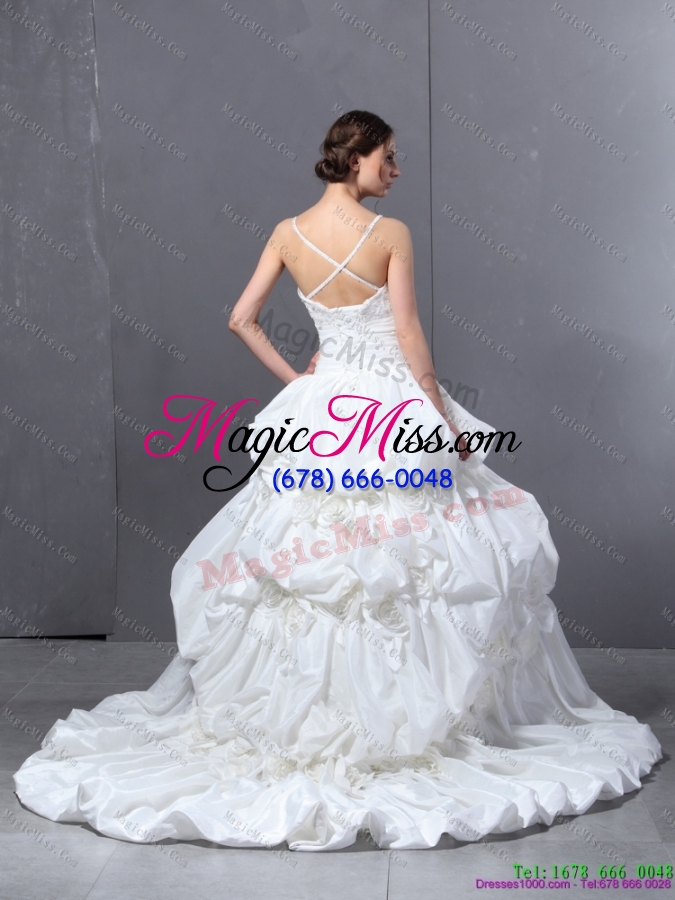 wholesale 2015 perfect sweetheart wedding dress with lace and  pick ups