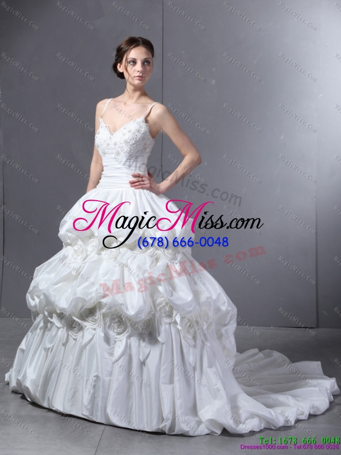 wholesale 2015 perfect sweetheart wedding dress with lace and  pick ups