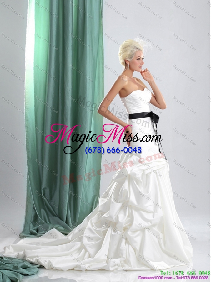 wholesale sturning 2015 sweetheart wedding dress with ruching