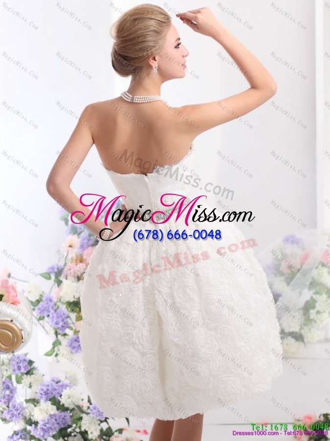 wholesale 2015 classical strapless wedding dress with knee length