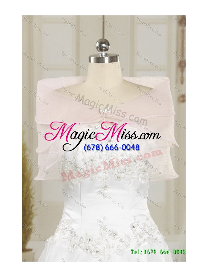 wholesale white strapless ruffled short bridal dresses with hand made flower