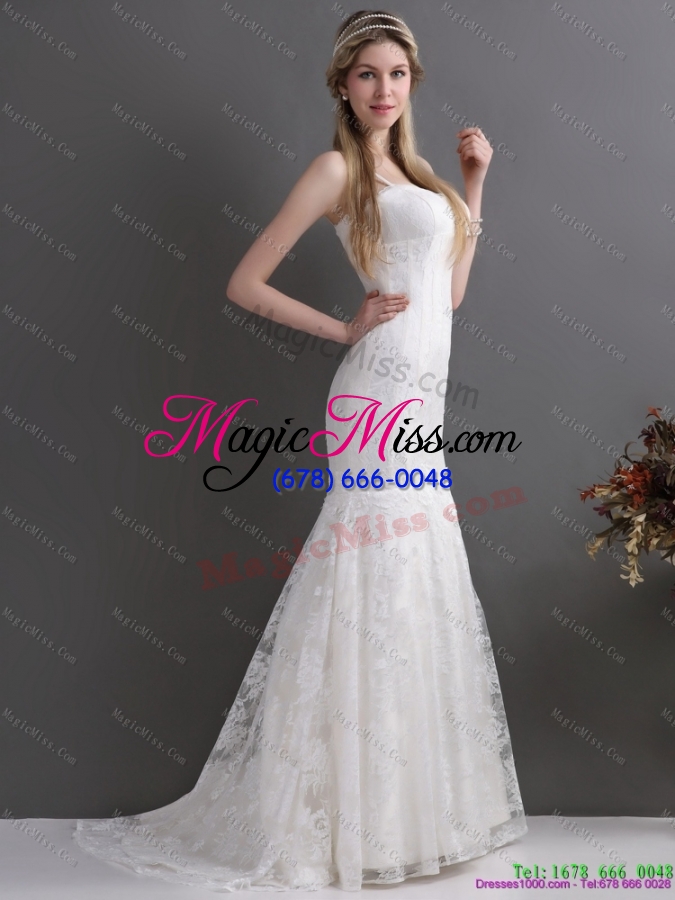 wholesale brand new 2015 spaghetti straps wedding dresses with lace