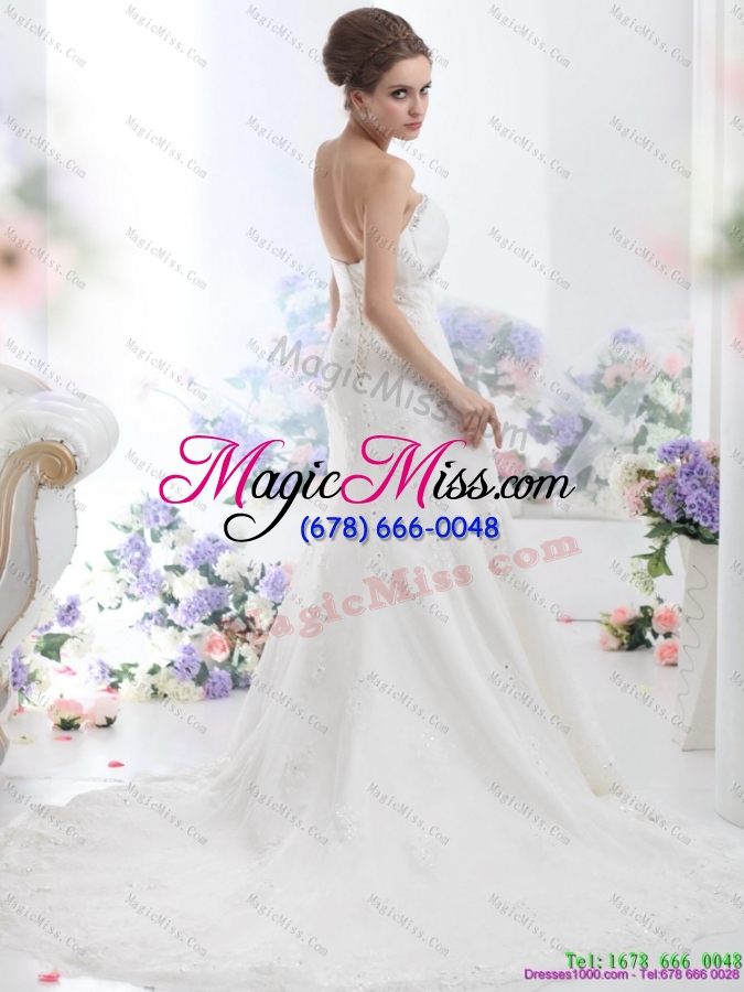 wholesale 2015 new style sweetheart wedding dress with beadings