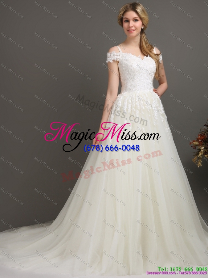 wholesale 2015 new off the shoulder wedding dress with beading