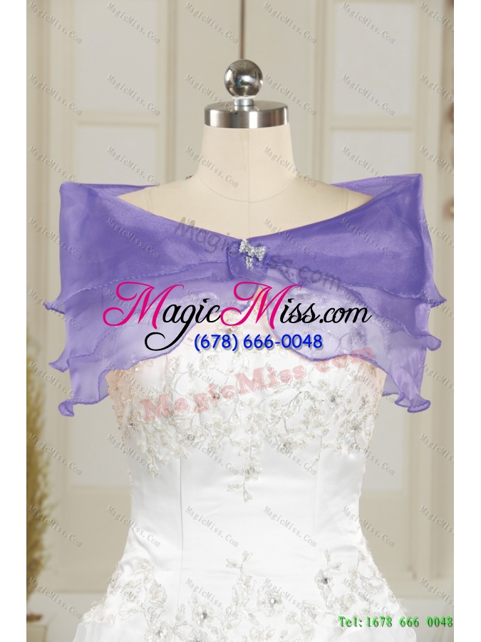 wholesale pretty sweetheart dark purple 2015 detachable prom skirts with appliques and ruffles