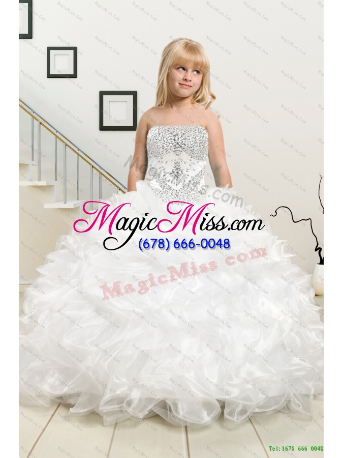 wholesale white sweetheart quinceanera dress and beautiful short dama dresses and 2015 white little girl dress
