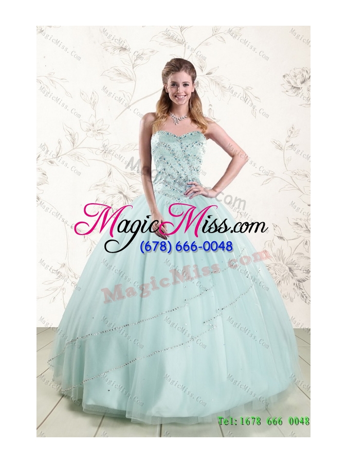 wholesale apple green sweetheart quinceanera dress and hot pink knee length prom dresses and beading and ruffles little girl dress