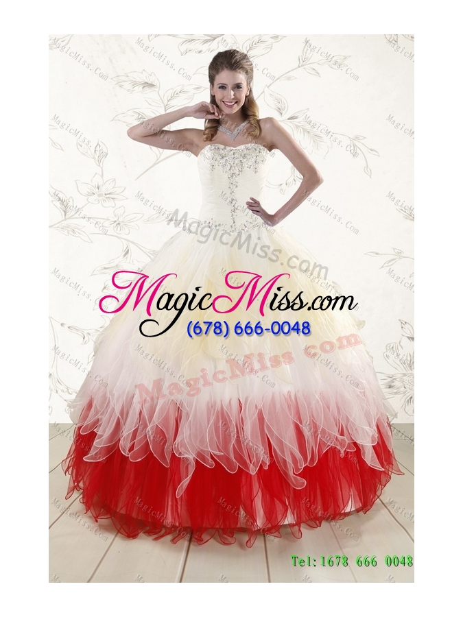 wholesale beading multi color quinceanera gown and hot pink sweetheart long prom dresses and halter top multi color little girl dress