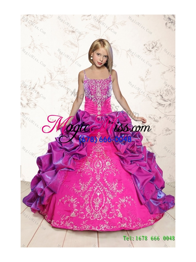 wholesale perfect beading floor length quinceanera dress and short ruching prom dresses and watermelon halter top little girl dress