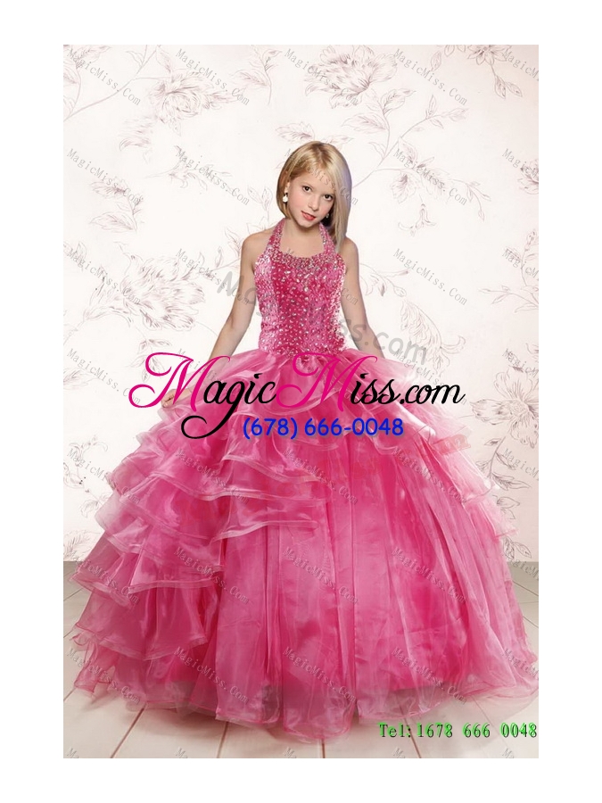 wholesale strapless beading coral red sweet 16 dress and beading short lavender prom dresses and halter top beading little girl dress