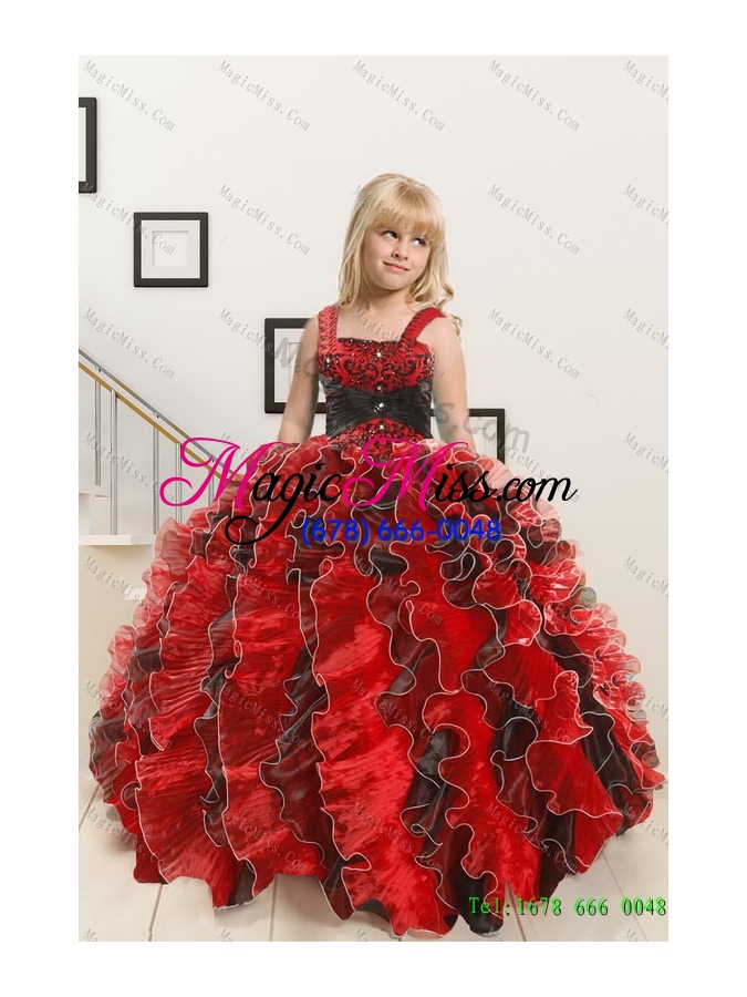 wholesale beading multi color sweetheart quinceanera gown and apple green short prom dresses and  straps ruffles little girl dress