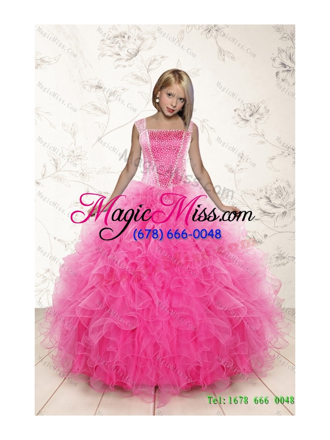 wholesale beading and ruffles ball gown quinceanera dress and long dama dresses and  beading and ruffles little girl dress