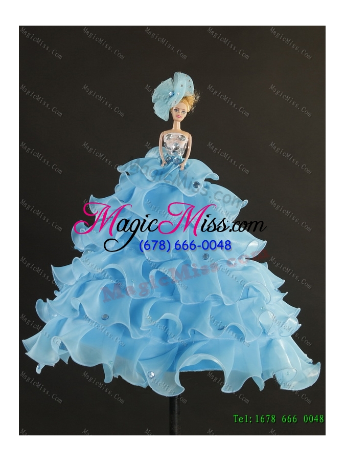 wholesale 2015 sweetheart multi color quinceanera gown with ruffles and beading