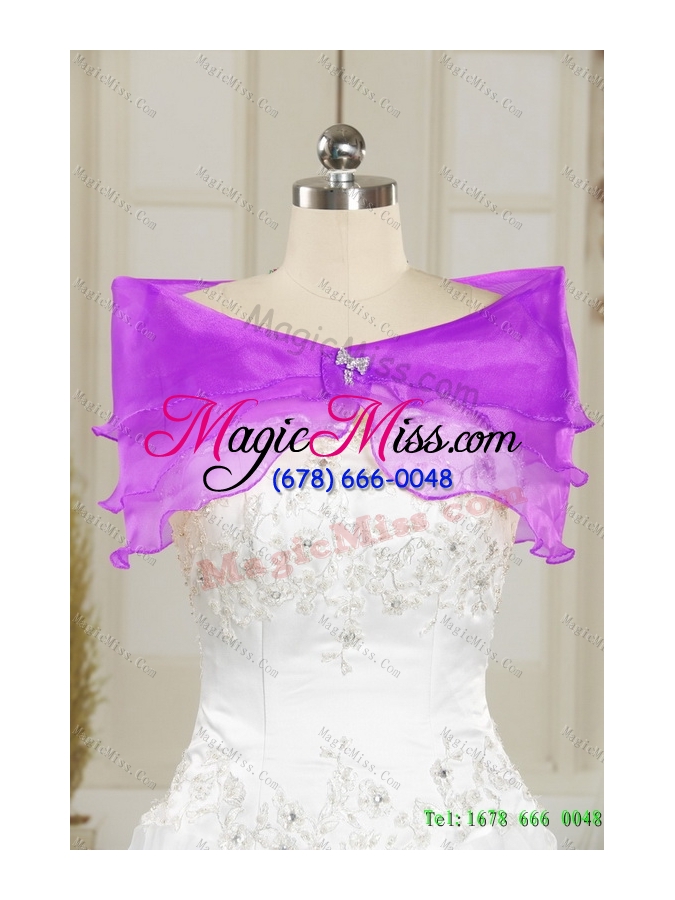 wholesale 2015 affordable fuchsia quinceanera dresses with beading and pick ups