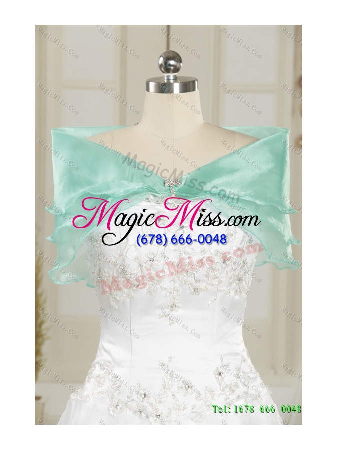 wholesale latest ball gown sweetheart appliques and beading quinceanera dresses
