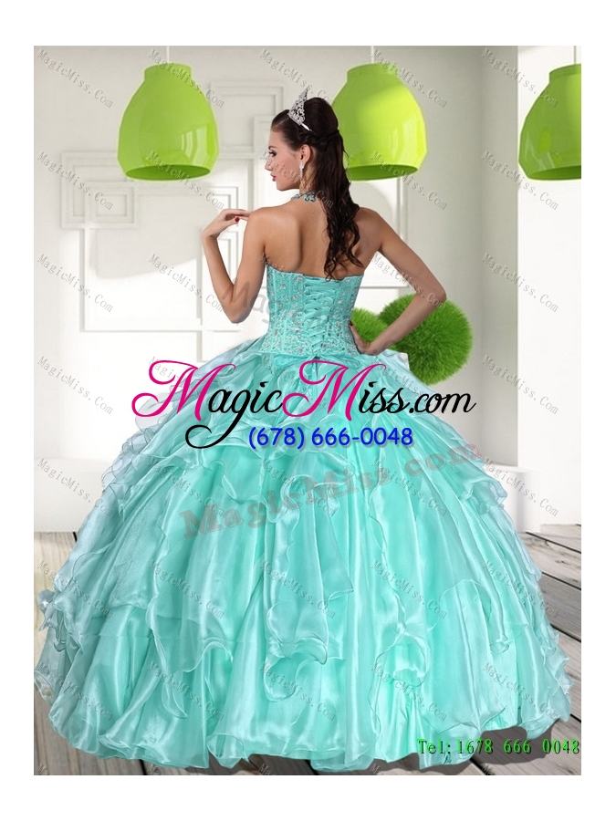 wholesale latest ball gown sweetheart appliques and beading quinceanera dresses