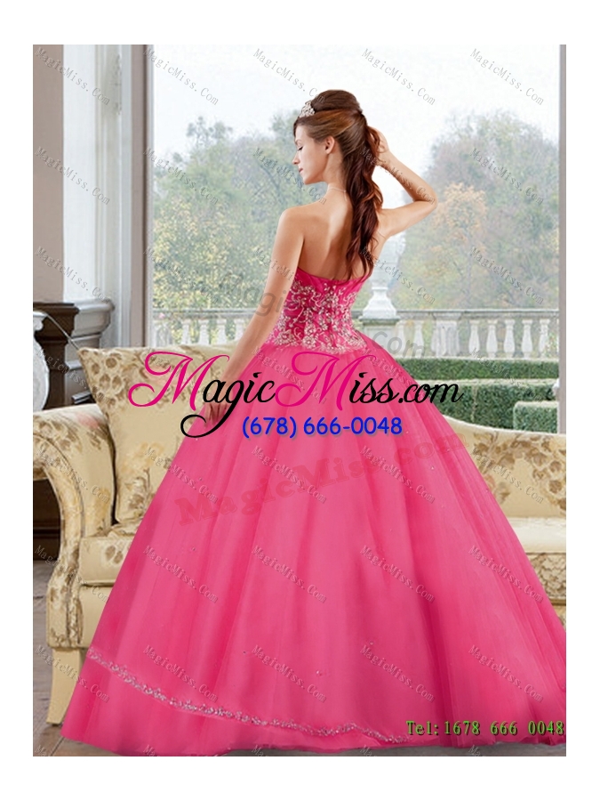 wholesale dynamic sweetheart floor length 2015 quinceanera gown with appliques
