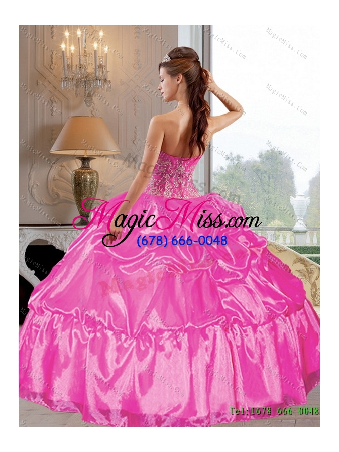 wholesale 2015 remarkable strapless ball gown quinceanera dresses with appliques