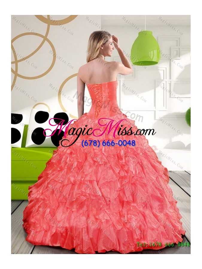 wholesale vestidos de sweetheart 2015 quinceanera dress with beading and ruffles