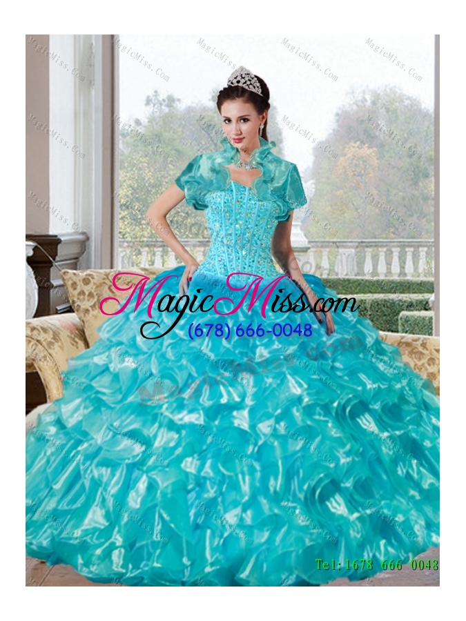 wholesale vestidos de beading and ruffles sweetheart quinceanera dresses for 2015