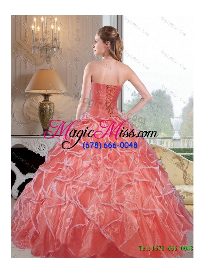 wholesale sophisticated sweetheart ruffles and beading quinceanera dresses for 2015