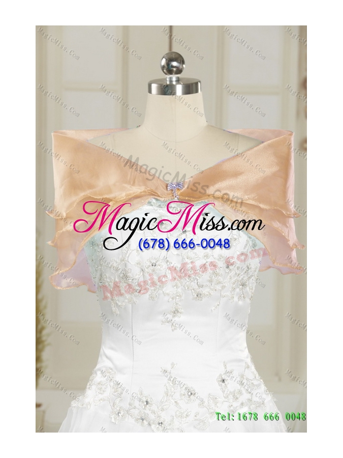 wholesale 2015 wonderful sweetheart appliques and ruffles quinceanera dresses