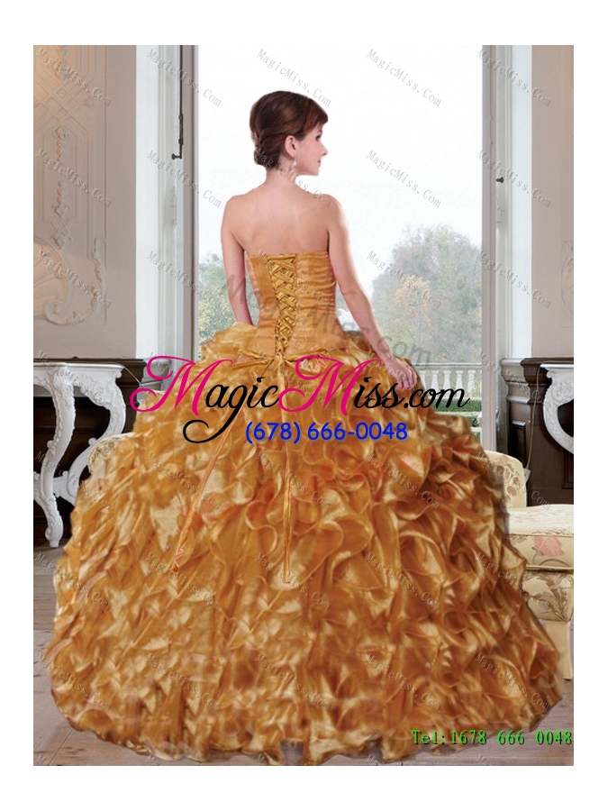 wholesale 2015 wonderful sweetheart appliques and ruffles quinceanera dresses