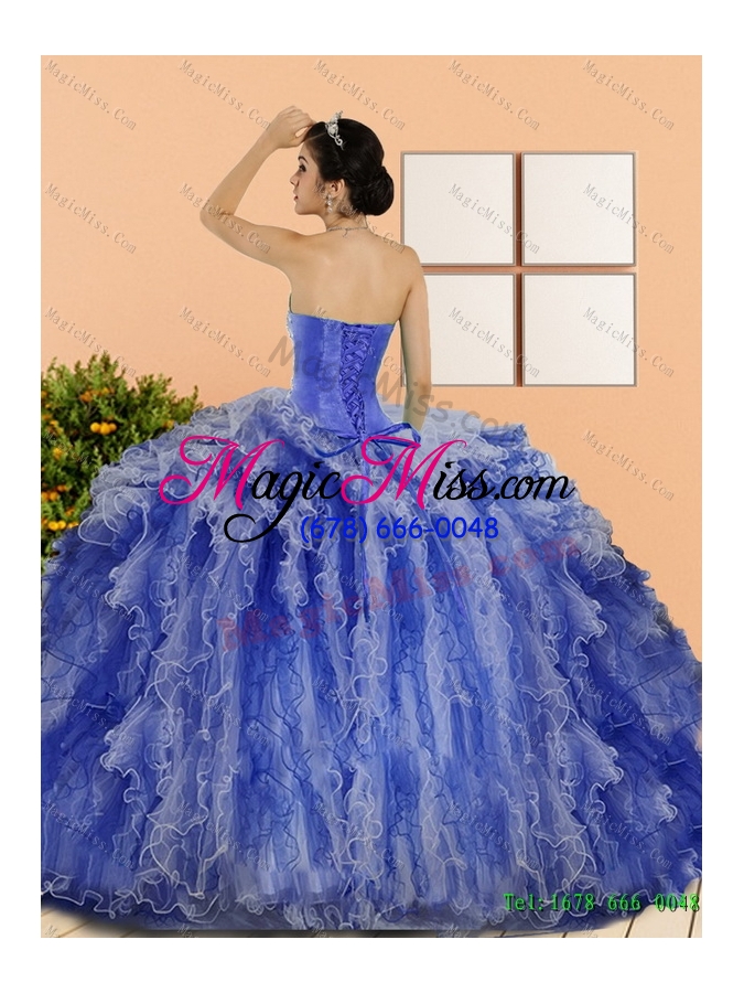 wholesale custom made beading and ruffles sweet 15 dresses in multi color