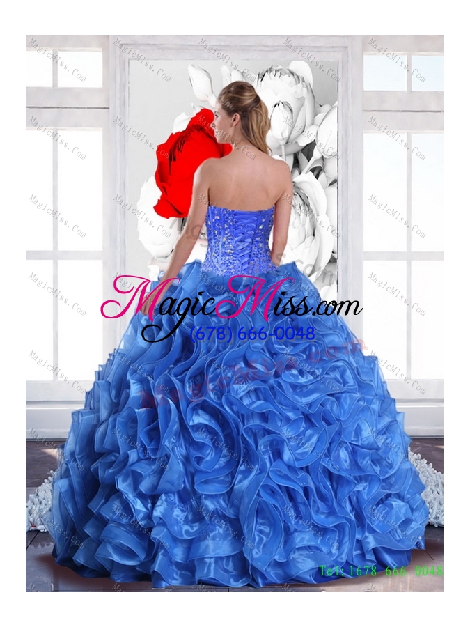 wholesale new style ball gown quinceanera dresses with beading and ruffles