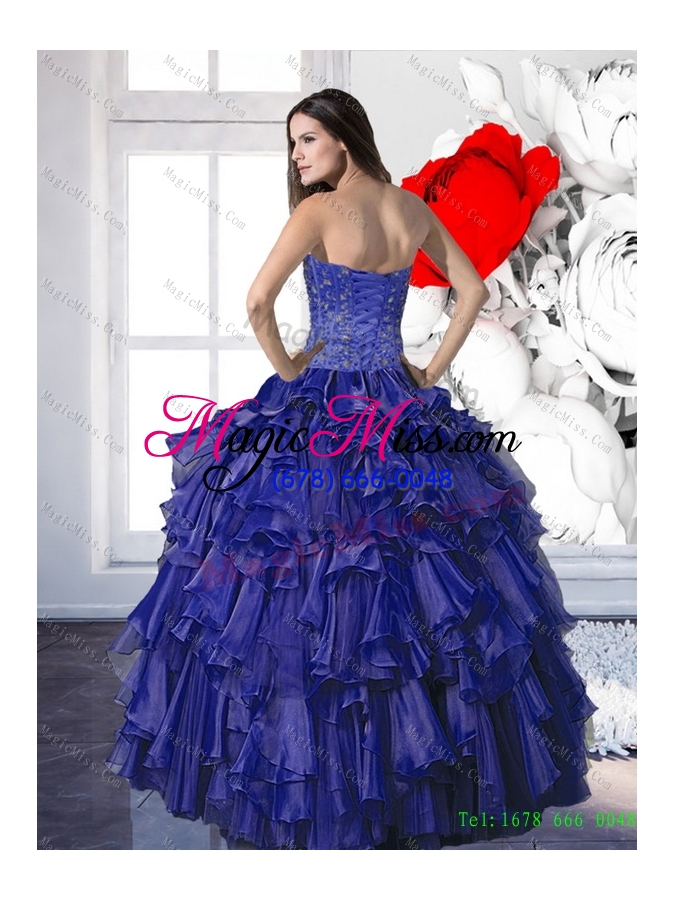 wholesale pretty beading and ruffles ball gown quinceanera dresses for 2015