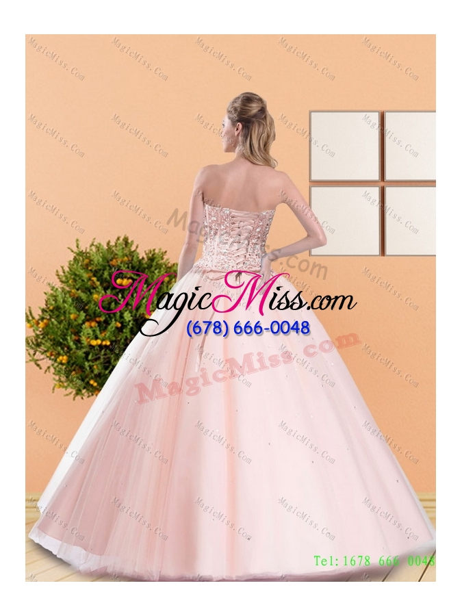 wholesale 2015 beautiful ball gown quinceanera dresses with beading