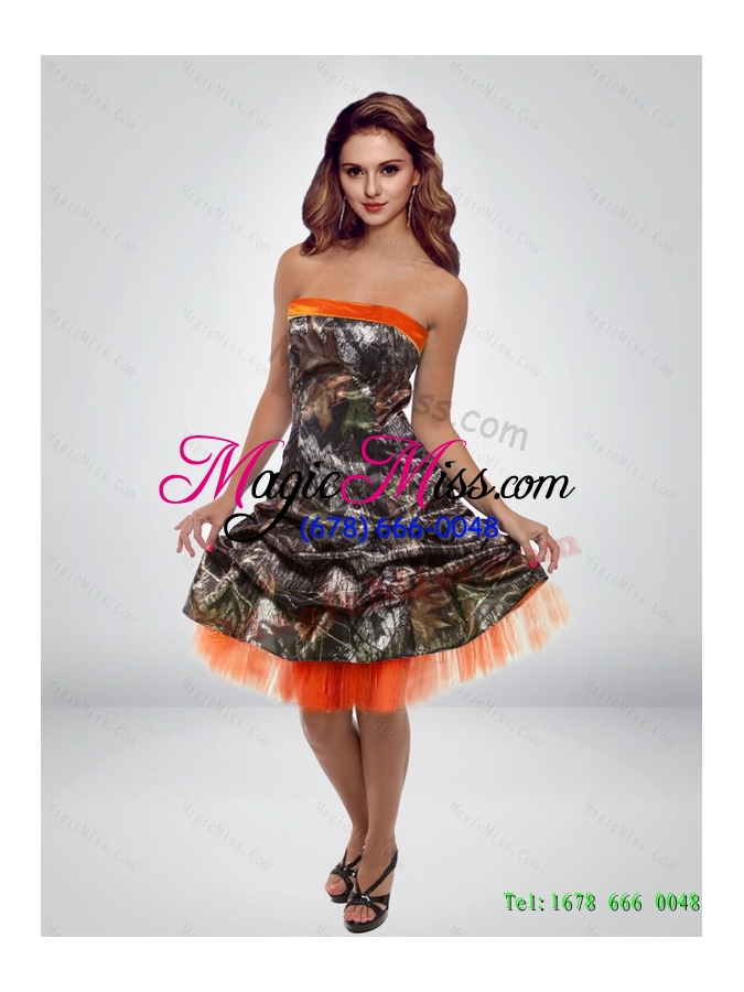wholesale 2015 sexy short strapless camo prom dresses with ruching