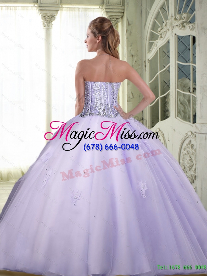 wholesale luxurious beaded sweetheart vestidos de quinceanera in lavender for 2015