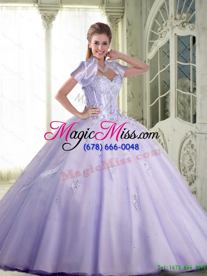 wholesale luxurious beaded sweetheart vestidos de quinceanera in lavender for 2015