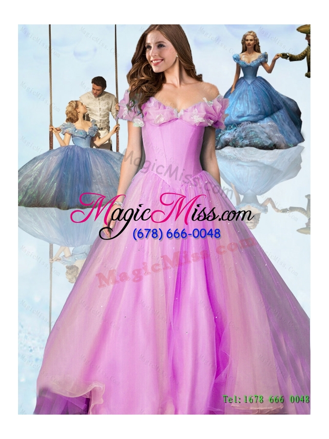 wholesale 2015 off the shoulder luxurious cinderella quinceanera dresses for party