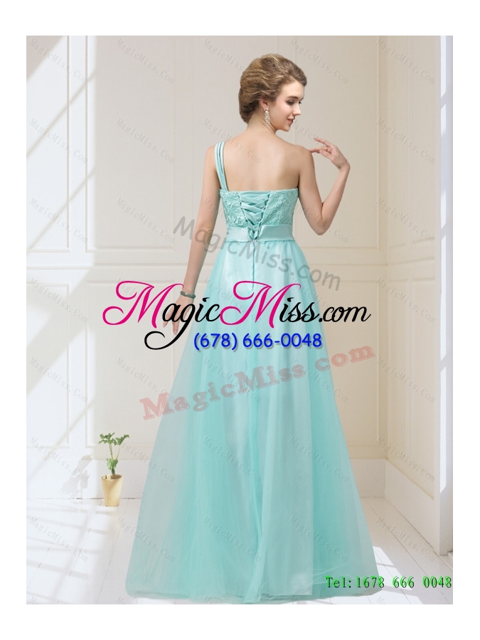 wholesale 2015 one shoulder bridesmaid dresses with hand made flowers and bowknot