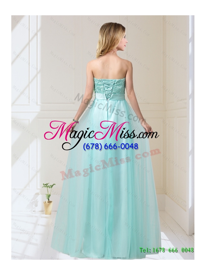 wholesale sturning 2015 empire strapless dama dresses with hand made flowers