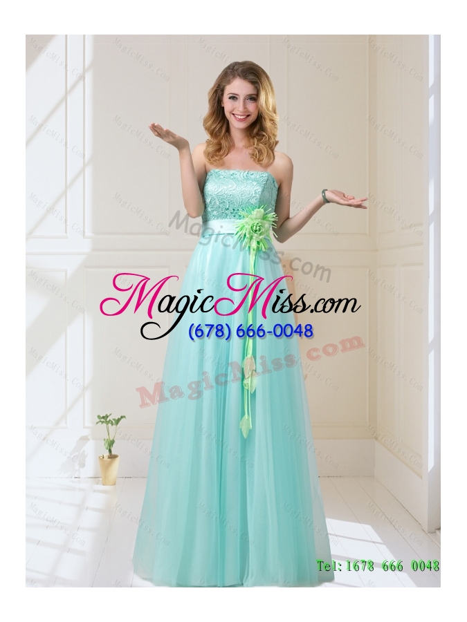 wholesale the brand new style prom dress chiffon hand made flowers with empire