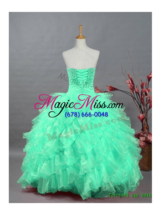 wholesale real sample sweetheart quinceanera dresses with beading and ruffles for 2015 for fall