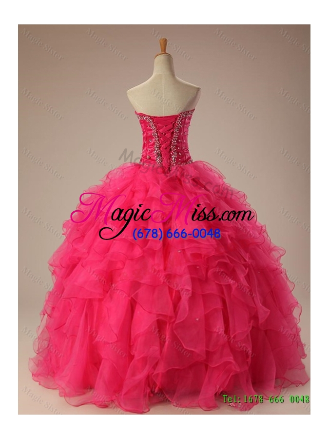 wholesale real sample sweetheart quinceanera dresses with beading and ruffles for 2015