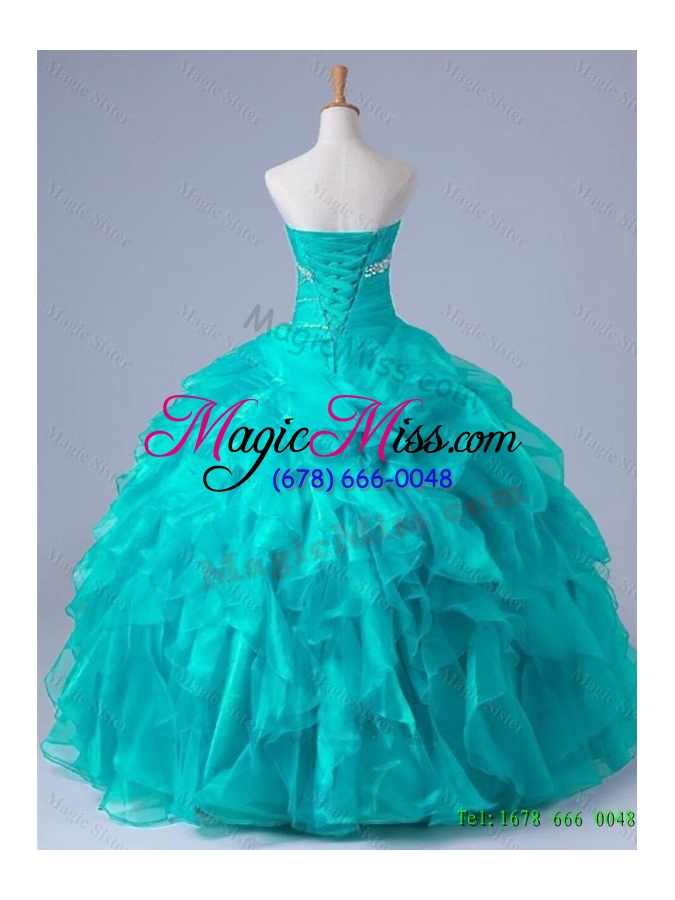 wholesale 2015 real sample beaded quinceanera dresses in organza