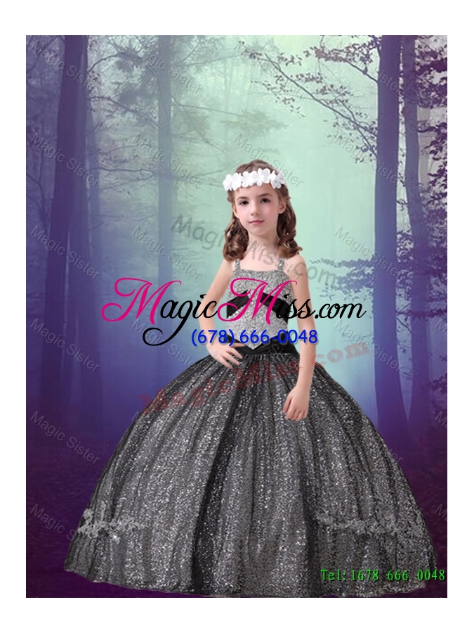 wholesale 2015 fall classical ball gown sweetheart appliques macthing sister dresses in black