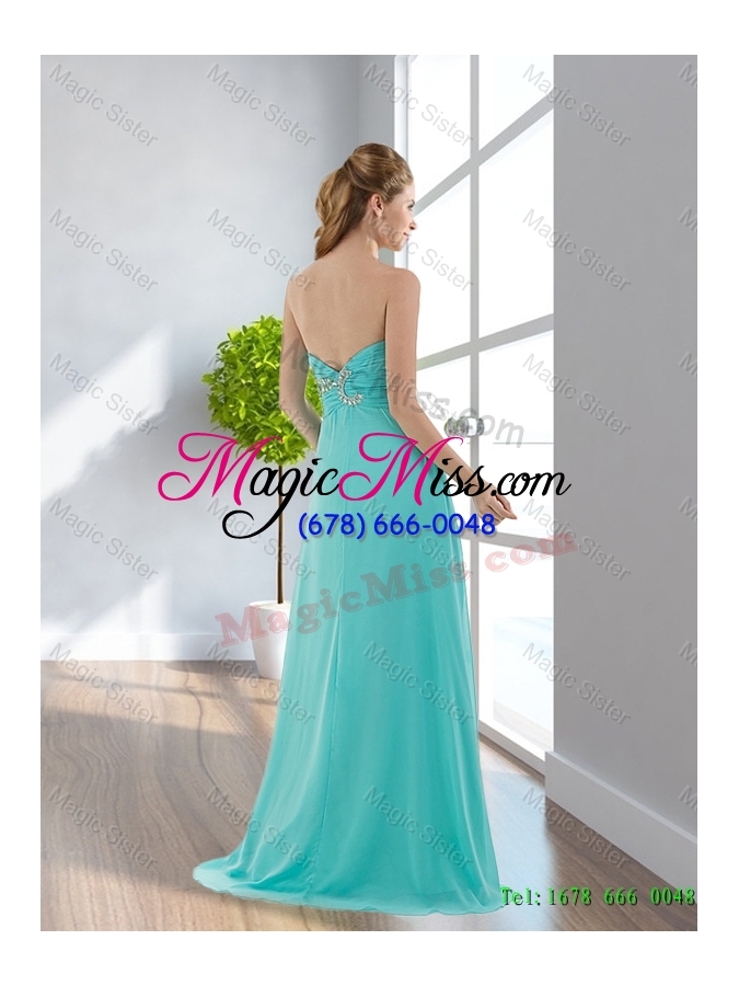 wholesale 2016 elegant empire floor length applique prom dresses with beading