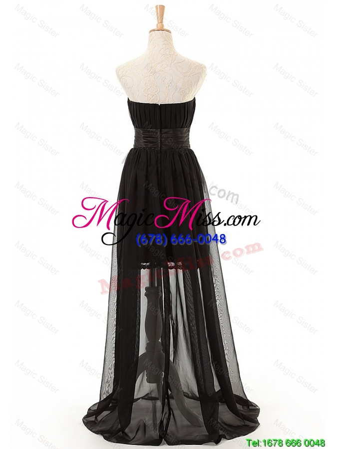 wholesale vintage brand new sweetheart belt long prom dresses in black