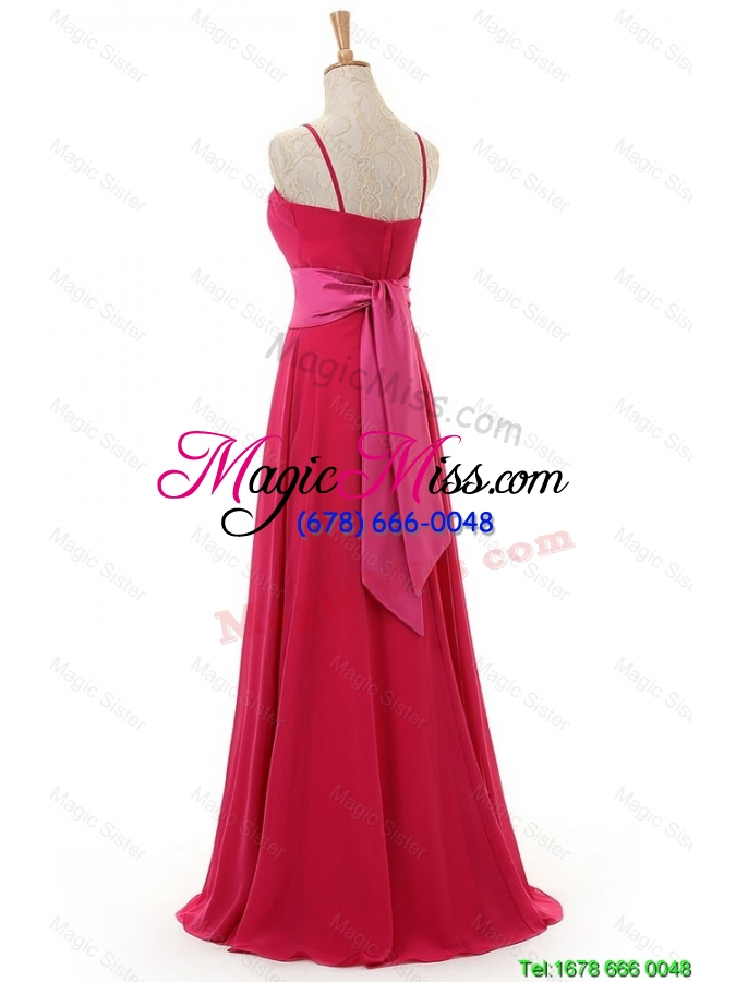 wholesale vintage spaghetti straps long red prom dress for 2016