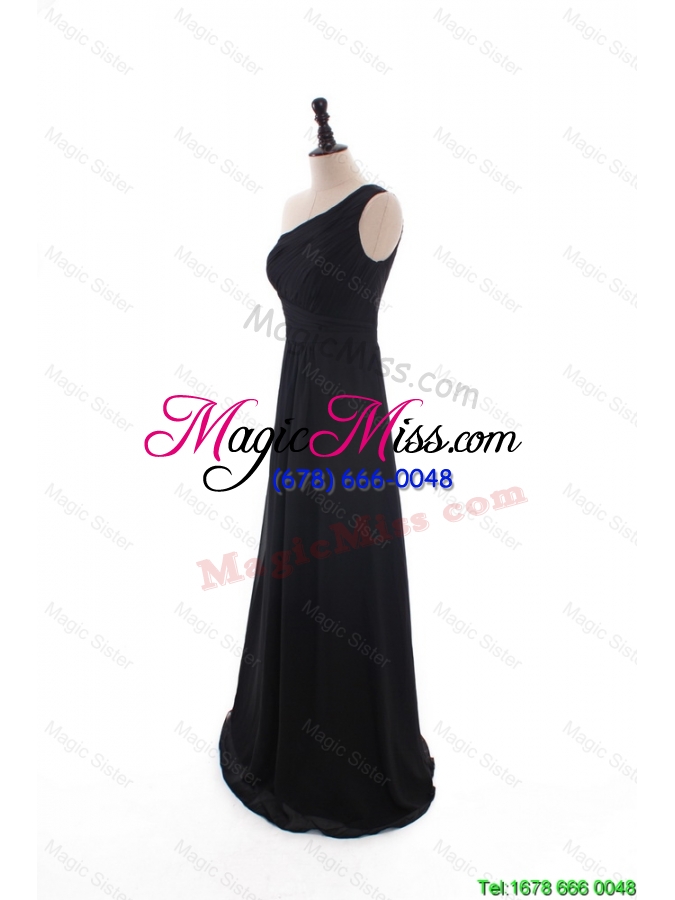 wholesale classical custom made a line empire ruching prom dresses with brush train